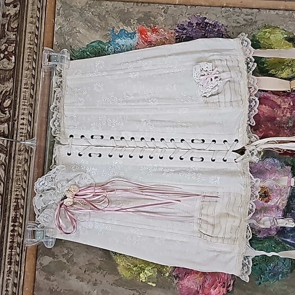 Vintage lace up corset